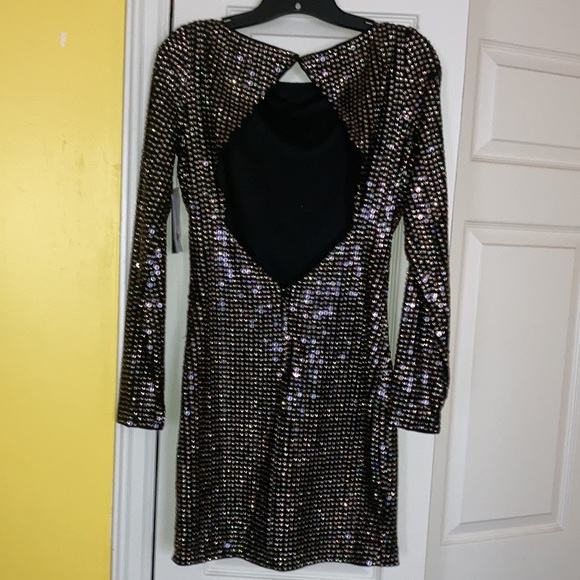 Guess Iridescent Sequin Dress - Picture 2 of 5